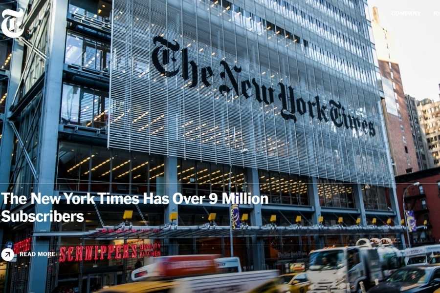 The New York Times official webpage
